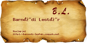 Barnódi Lestár névjegykártya